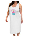 Birthday Girl - Candle Cupcake Adult Tank Top Dress Night Shirt by TooLoud-Night Shirt-TooLoud-White-One-Size-Davson Sales