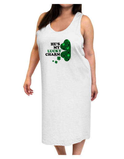 He's My Lucky Charm - Left Adult Tank Top Dress Night Shirt-Night Shirt-TooLoud-White-One-Size-Adult-Davson Sales