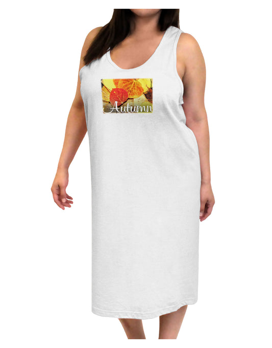 Colorado - Autumn Text Adult Tank Top Dress Night Shirt-Night Shirt-TooLoud-White-One-Size-Adult-Davson Sales