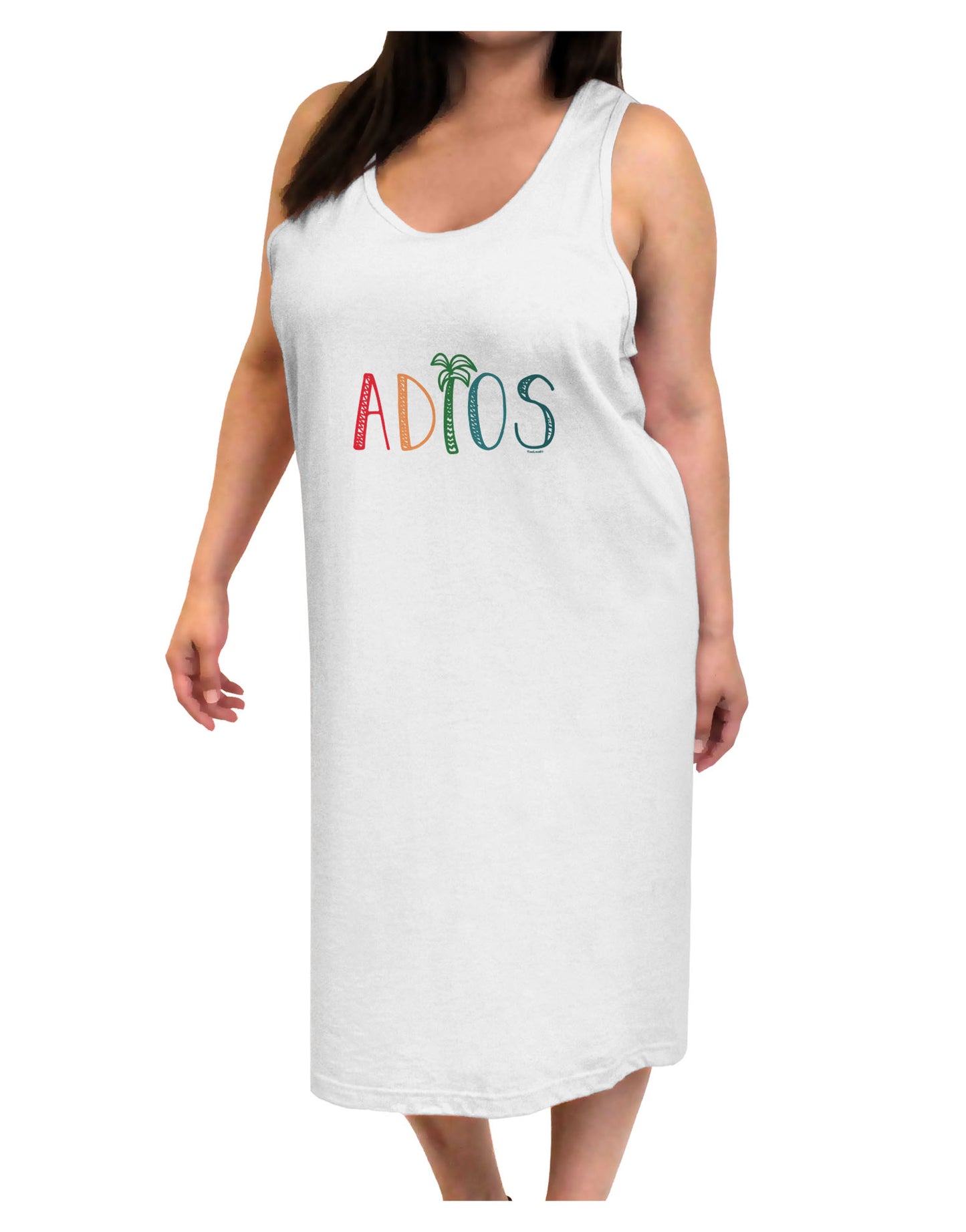 Adios Adult Tank Top Dress Night Shirt-Night Shirt-TooLoud-White-One-Size-Adult-Davson Sales