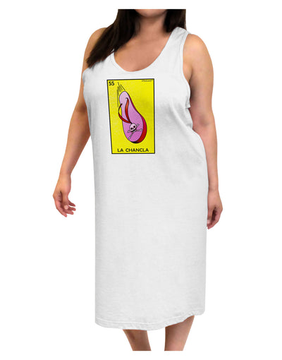 La Chancla Loteria Solid Adult Tank Top Dress Night Shirt by-Night Shirt-TooLoud-White-One-Size-Adult-Davson Sales