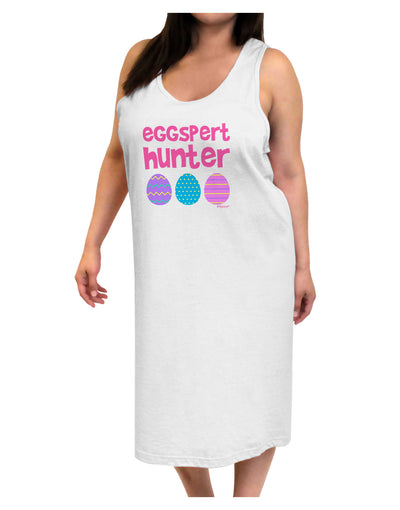 TooLoud Eggspert Hunter - Easter - Pink Adult Tank Top Dress Night Shirt-Night Shirt-TooLoud-White-One-Size-Davson Sales