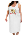 Cute Taco Dog Text Adult Tank Top Dress Night Shirt-Night Shirt-TooLoud-White-One-Size-Adult-Davson Sales