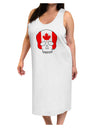 Skull Flag Canada Adult Tank Top Dress Night Shirt-Night Shirt-TooLoud-White-One-Size-Davson Sales