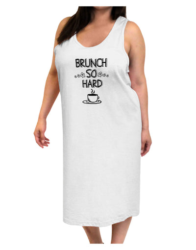TooLoud Brunch So Hard Eggs and Coffee Adult Tank Top Dress Night Shirt-Night Shirt-TooLoud-White-One-Size-Adult-Davson Sales