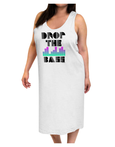 Drop the Bass Adult Tank Top Dress Night Shirt-Night Shirt-TooLoud-White-One-Size-Adult-Davson Sales