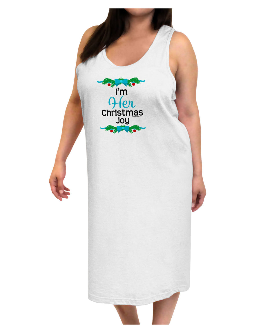 Her Christmas Joy Matching His & Hers Adult Tank Top Dress Night Shirt-Night Shirt-TooLoud-White-One-Size-Adult-Davson Sales
