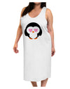 Cute Penguin - Heart Eyes Adult Tank Top Dress Night Shirt by TooLoud-Night Shirt-TooLoud-White-One-Size-Davson Sales