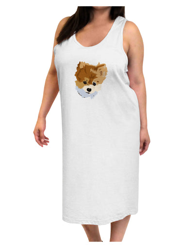 Custom Pet Art Adult Tank Top Dress Night Shirt by TooLoud-Night Shirt-TooLoud-White-One-Size-Adult-Davson Sales