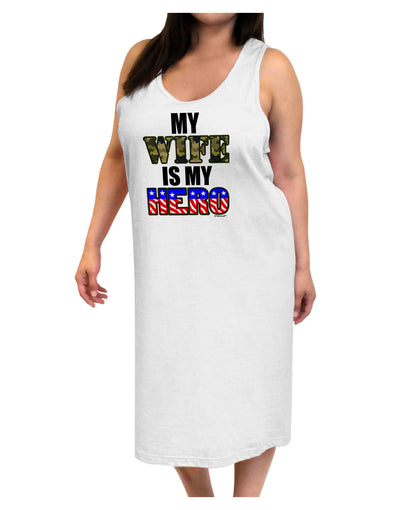 My Wife is My Hero - Armed Forces Adult Tank Top Dress Night Shirt by TooLoud-Night Shirt-TooLoud-White-One-Size-Davson Sales