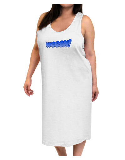 Onomatopoeia WOOSH Adult Tank Top Dress Night Shirt-Night Shirt-TooLoud-White-One-Size-Adult-Davson Sales