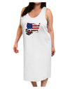 American Roots Design - American Flag Adult Tank Top Dress Night Shirt by TooLoud-Night Shirt-TooLoud-White-One-Size-Davson Sales