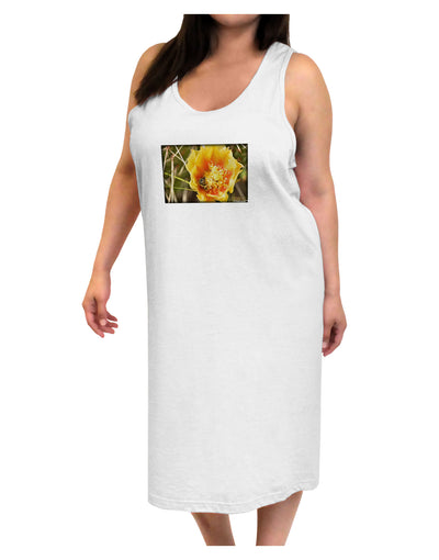 Bee Cactus Adult Tank Top Dress Night Shirt-Night Shirt-TooLoud-White-One-Size-Adult-Davson Sales