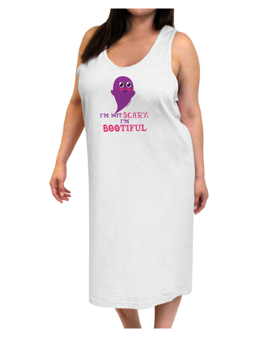 BOOtiful Ghost Purple Adult Tank Top Dress Night Shirt-Night Shirt-TooLoud-White-One-Size-Adult-Davson Sales