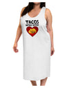 Tacos before Vatos Adult Tank Top Dress Night Shirt-Night Shirt-TooLoud-White-One-Size-Adult-Davson Sales