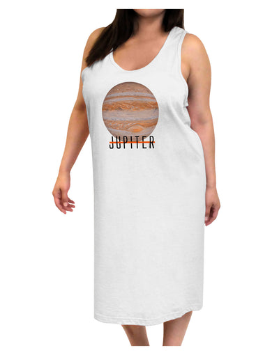 Planet Jupiter Earth Text Adult Tank Top Dress Night Shirt-Night Shirt-TooLoud-White-One-Size-Adult-Davson Sales
