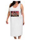 Miami Beach - Sunset Palm Trees Adult Tank Top Dress Night Shirt by TooLoud-Night Shirt-TooLoud-White-One-Size-Davson Sales