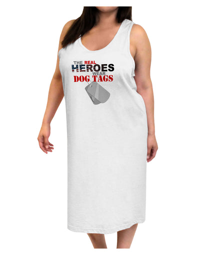 Heroes Dog Tags Adult Tank Top Dress Night Shirt-Night Shirt-TooLoud-White-One-Size-Adult-Davson Sales