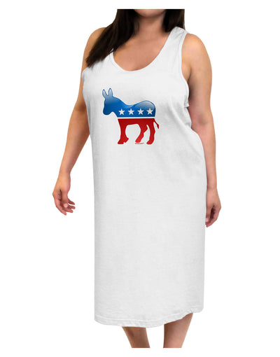 Democrat Bubble Symbol Adult Tank Top Dress Night Shirt-Night Shirt-TooLoud-White-One-Size-Adult-Davson Sales