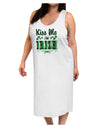 Kiss Me I'm Irish-ish Adult Tank Top Dress Night Shirt-Night Shirt-TooLoud-White-One-Size-Adult-Davson Sales