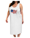 United States Cutout - American Flag Distressed Adult Tank Top Dress Night Shirt by TooLoud-Night Shirt-TooLoud-White-One-Size-Davson Sales