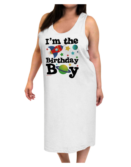 I'm the Birthday Boy - Outer Space Design Adult Tank Top Dress Night Shirt by TooLoud-Night Shirt-TooLoud-White-One-Size-Davson Sales