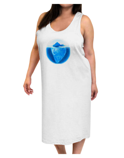 Iceberg Watercolor Adult Tank Top Dress Night Shirt-Night Shirt-TooLoud-White-One-Size-Adult-Davson Sales