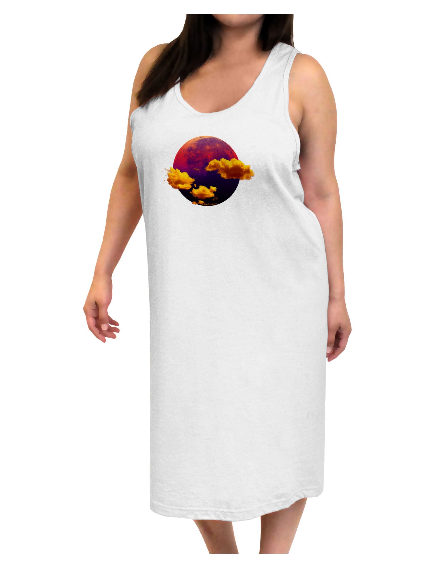 Moon Dream Venus Adult Tank Top Dress Night Shirt-Night Shirt-TooLoud-White-One-Size-Davson Sales