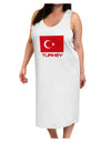 Turkey Flag with Text Adult Tank Top Dress Night Shirt by TooLoud-Night Shirt-TooLoud-White-One-Size-Davson Sales