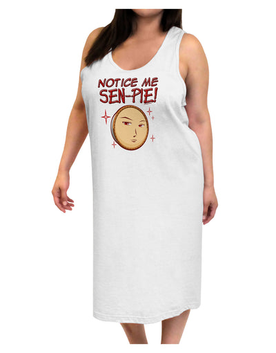 Notice Me Sen-pie Adult Tank Top Dress Night Shirt-Night Shirt-TooLoud-White-One-Size-Davson Sales