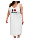 I Heart Pirates Adult Tank Top Dress Night Shirt-Night Shirt-TooLoud-White-One-Size-Adult-Davson Sales