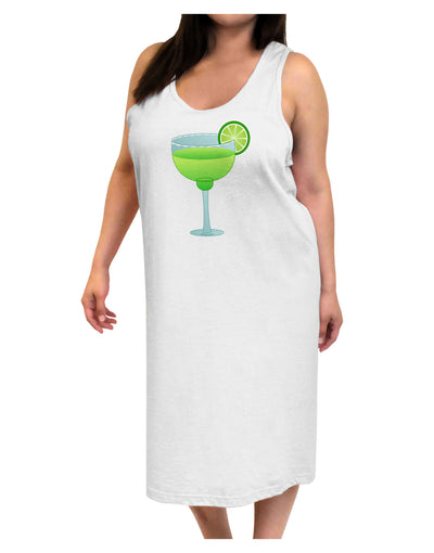 Green Margarita with Lime - Cinco de Mayo Adult Tank Top Dress Night Shirt by TooLoud-Night Shirt-TooLoud-White-One-Size-Davson Sales