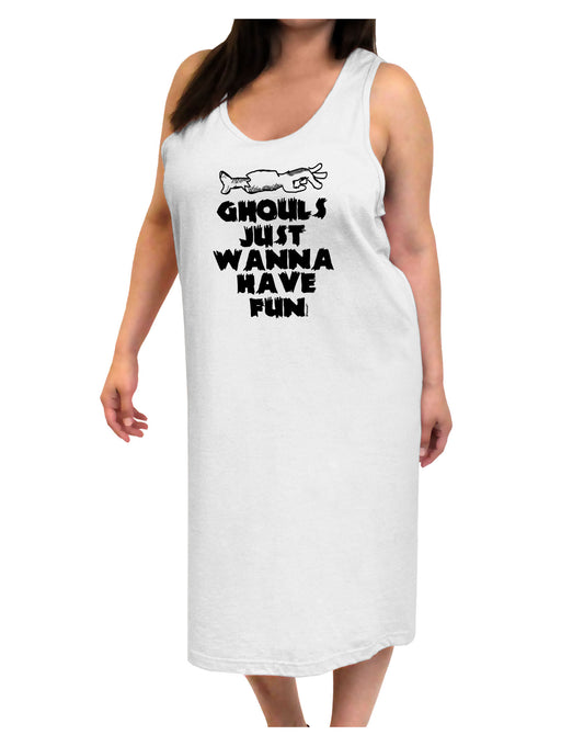 Ghouls Just Wanna Have Fun Adult Tank Top Dress Night Shirt-Night Shirt-TooLoud-White-One-Size-Adult-Davson Sales