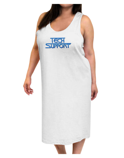 Tech Support Logo Adult Tank Top Dress Night Shirt-Night Shirt-TooLoud-White-One-Size-Adult-Davson Sales