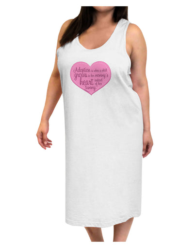 Adoption is When - Mom and Daughter Quote Adult Tank Top Dress Night Shirt by TooLoud-Night Shirt-TooLoud-White-One-Size-Davson Sales