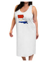 New Orleans Louisiana Flag Adult Tank Top Dress Night Shirt-Night Shirt-TooLoud-White-One-Size-Adult-Davson Sales