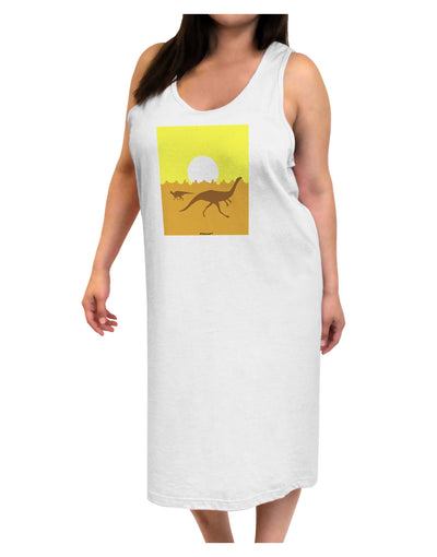 Jurassic Dinosaur Sunrise Adult Tank Top Dress Night Shirt by TooLoud-Night Shirt-TooLoud-White-One-Size-Davson Sales