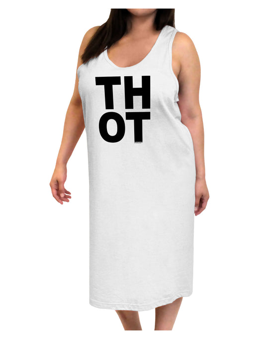 THOT Bold Text Adult Tank Top Dress Night Shirt-Night Shirt-TooLoud-White-One-Size-Adult-Davson Sales