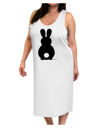 Cute Bunny Silhouette with Tail Adult Tank Top Dress Night Shirt by TooLoud-Night Shirt-TooLoud-White-One-Size-Davson Sales