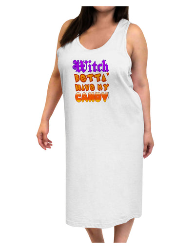 TooLoud Witch Betta Have My Candy Color Adult Tank Top Dress Night Shirt-Night Shirt-TooLoud-White-One-Size-Adult-Davson Sales