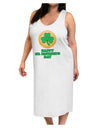 Shamrock Button - St Patrick's Day Adult Tank Top Dress Night Shirt by TooLoud-Night Shirt-TooLoud-White-One-Size-Davson Sales