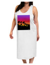 Palm Trees and Sunset Design Adult Tank Top Dress Night Shirt by TooLoud-Night Shirt-TooLoud-White-One-Size-Davson Sales