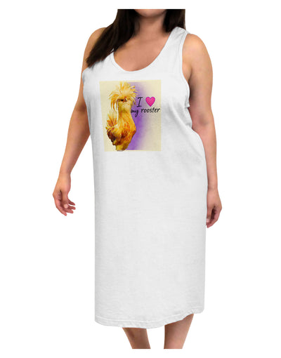 I Heart My Rooster Adult Tank Top Dress Night Shirt-Night Shirt-TooLoud-White-One-Size-Davson Sales