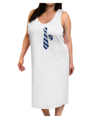 Wizard Tie Blue and Silver Adult Tank Top Dress Night Shirt-Night Shirt-TooLoud-White-One-Size-Adult-Davson Sales