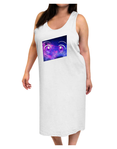 Cute Cosmic Eyes Adult Tank Top Dress Night Shirt-Night Shirt-TooLoud-White-One-Size-Adult-Davson Sales