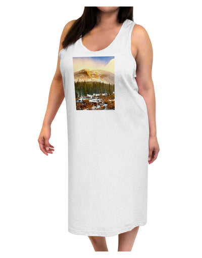 Nature Photography - Mountain Glow Adult Tank Top Dress Night Shirt by-Night Shirt-TooLoud-White-One-Size-Adult-Davson Sales