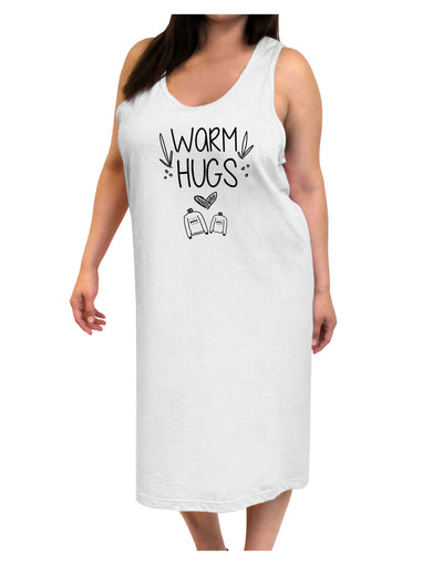 Warm Hugs Adult Tank Top Dress Night Shirt-Night Shirt-TooLoud-White-One-Size-Adult-Davson Sales