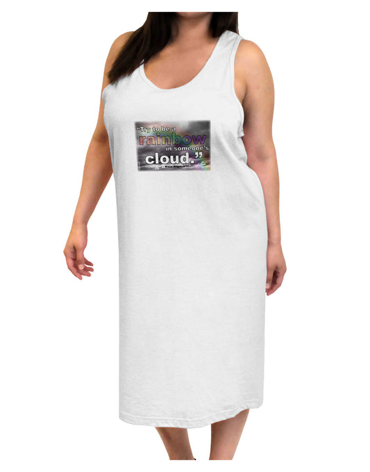 Rainbow in Cloud M Angelou Adult Tank Top Dress Night Shirt by TooLoud-Night Shirt-TooLoud-White-One-Size-Davson Sales