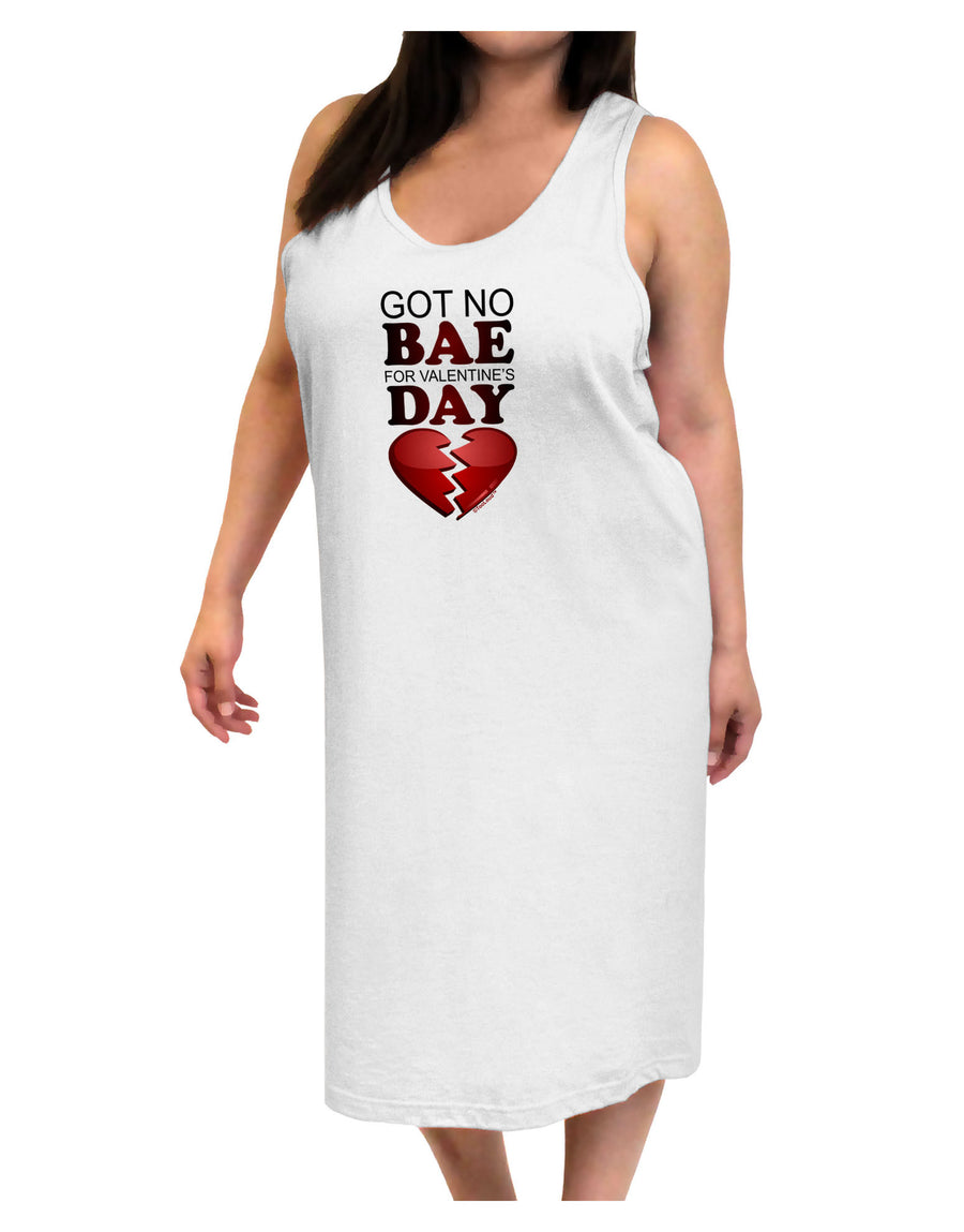 No Bae For Valentine's Day Adult Tank Top Dress Night Shirt-Night Shirt-TooLoud-White-One-Size-Davson Sales