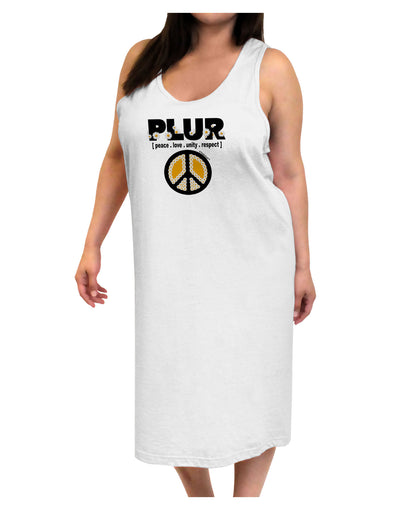 PLUR Daisies Adult Tank Top Dress Night Shirt-Night Shirt-TooLoud-White-One-Size-Adult-Davson Sales